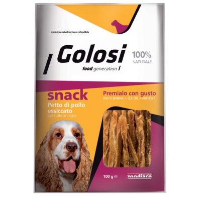 Alimento complementare per cani di tutte le taglie. Confezione richiudibile.
